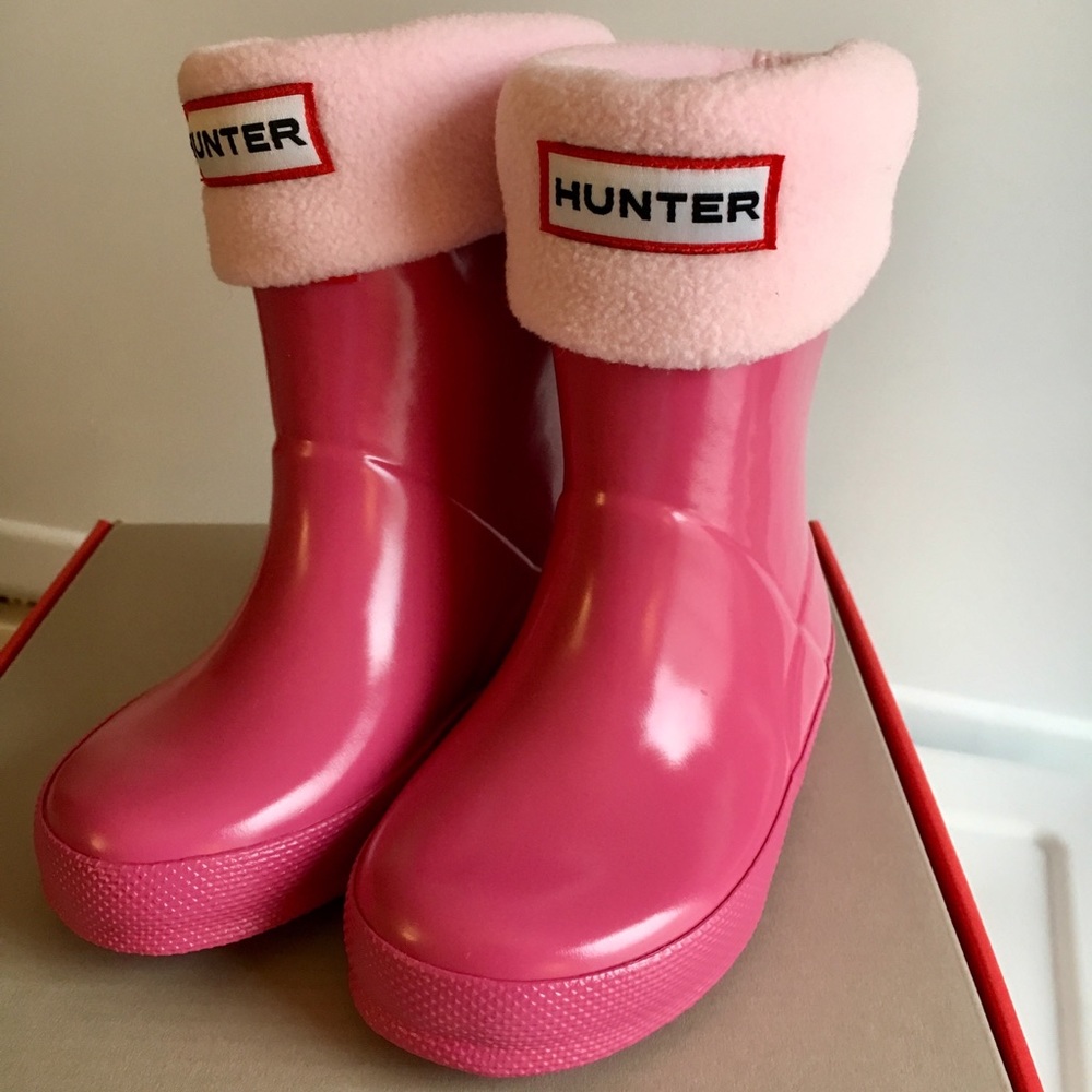Hunter boots with socks